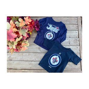 Winnipeg Jets Toddler Bundle of 2 Tee Shirt T-Shirt Long Sleeve Short Sleeve Sz